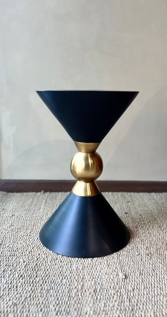 Black gold side table